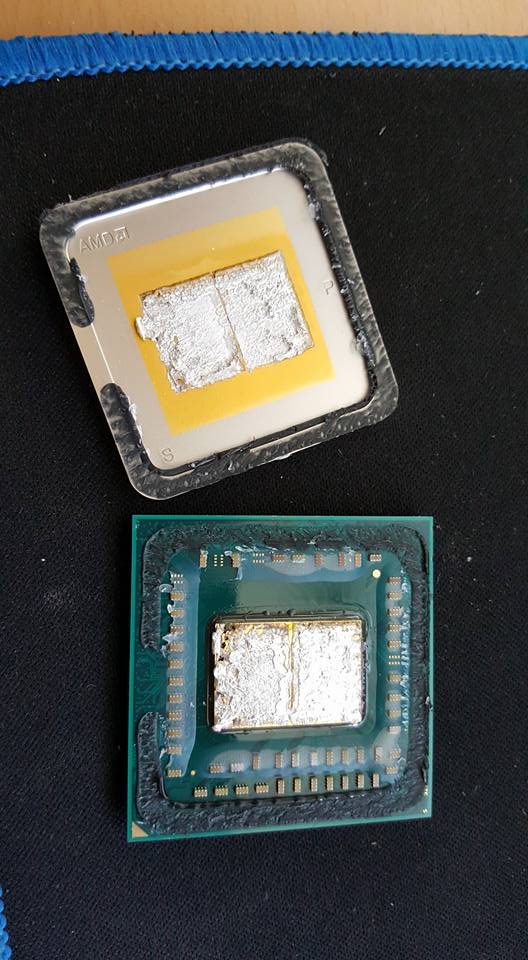 AMD Bristol Ridge z usuniętym rozpraszaczem ciepła