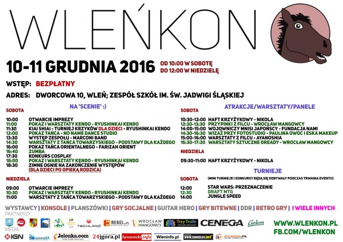WleńKon 2016 - harmonogram