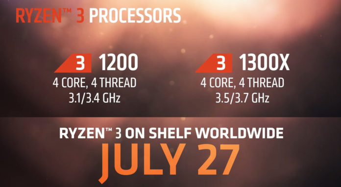 AMD Ryzen 3 1200 i 1300X - nieoficjalne ceny nowych CPU 1