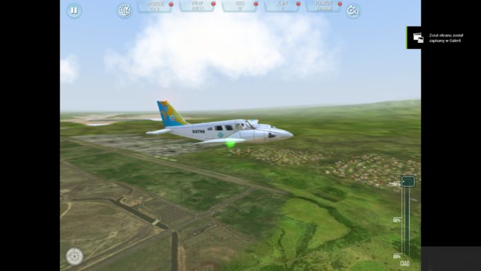 take off the flight simulator 14