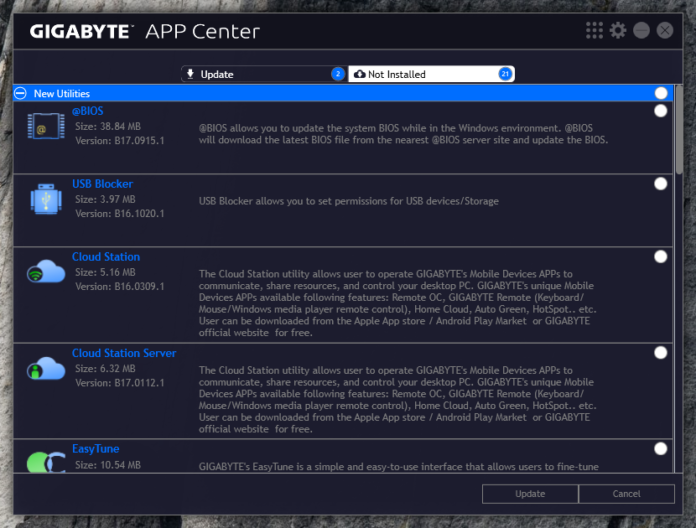 gigabyte app center 2