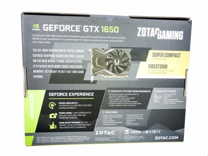 ZOTAC GAMING GeForce GTX 1650 OC