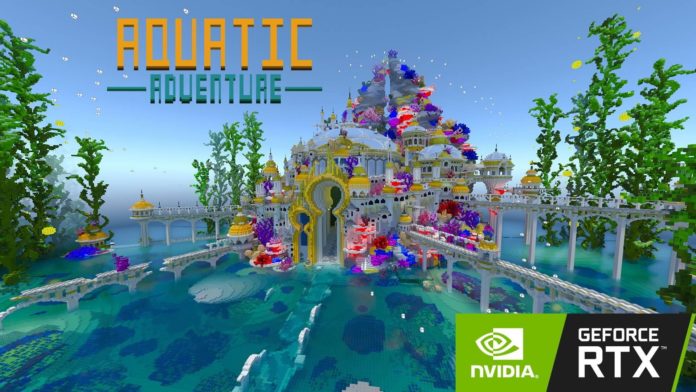 minecraft with rtx beta aquatic adventure creator world key art