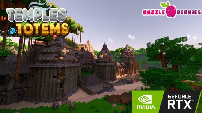 minecraft with rtx beta of temples and totems creator world key art