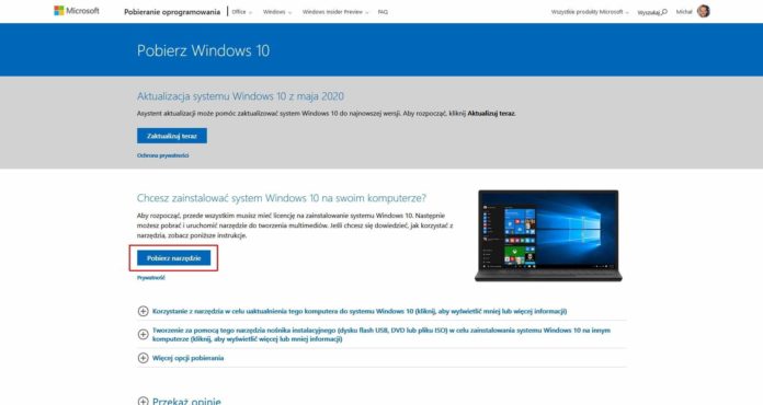 Windows 10 - pobranie ISO i instalacja