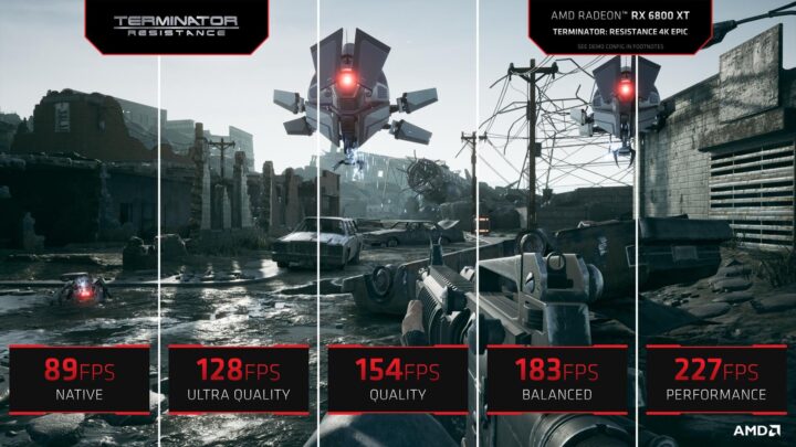 AMD FSR Quality Mode Performance Comparison 4K - Terminator