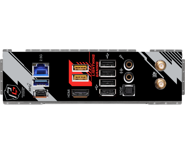 ASRock B650E-PG-ITX-WiFi - panel tylni