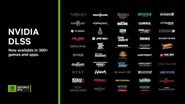 NVIDIA DLSS over 300 games